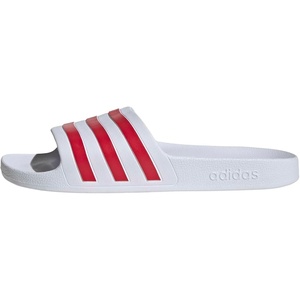 adidas Unisex Adult Adilette Aqua Slide Sandal(White/Team Colleg Red/White)