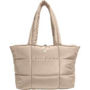 adidas Unisex Quilted Tote – Puffer Shoulder Bag(All Me/Crystal Linen Beige)