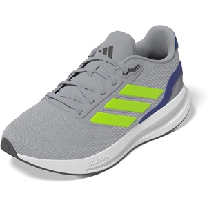 adidas Unisex-Child Run Falcon 5(Halo Silver/Lucid Lemon/Team Royal Blue)