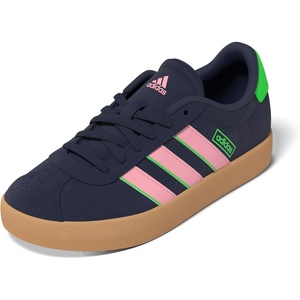 adidas Unisex-Kids VL Court 3.0(Dark Blue/Pink Spark/Solar Green)
