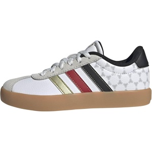 adidas Unisex-Kids VL Court 3.0(White/Black/Gold Metallic)