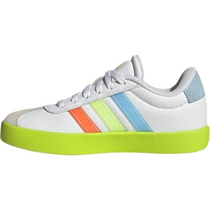 adidas Unisex-Kids VL Court 3.0(White/Clear Sky/Solar Slime)
