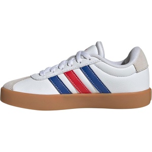 adidas Unisex-Kids VL Court 3.0(White/Team Royal Blue/Better Scarlet)
