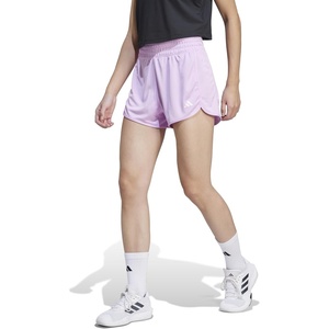 adidas Womens Pacer Essentials Knit High-Rise Shorts Casual Bottoms Casual – Purple(Bliss Lilac/White)