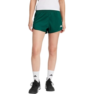 adidas Womens Pacer Essentials Knit High-Rise Shorts Casual Bottoms Casual – Purple(Collegiate Green/White)
