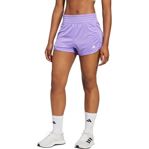 adidas Womens Pacer Essentials Knit High-Rise Shorts Casual Bottoms Casual – Purple(Violet Fusion)