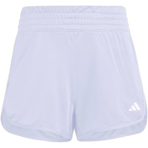 adidas Womens Pacer Essentials Knit High-Rise Shorts Casual Bottoms Casual – Purple(Violet Tone/White)