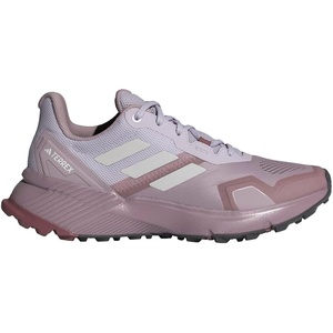 adidas Women’s Terrex Soulstride Rain.rdy Trail Running Shoes(Preloved Fig/Grey/Quiet Crimson)