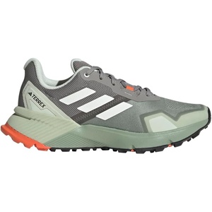 adidas Women’s Terrex Soulstride Rain.rdy Trail Running Shoes(Silver Green/Off White/Semi Impact Orange)