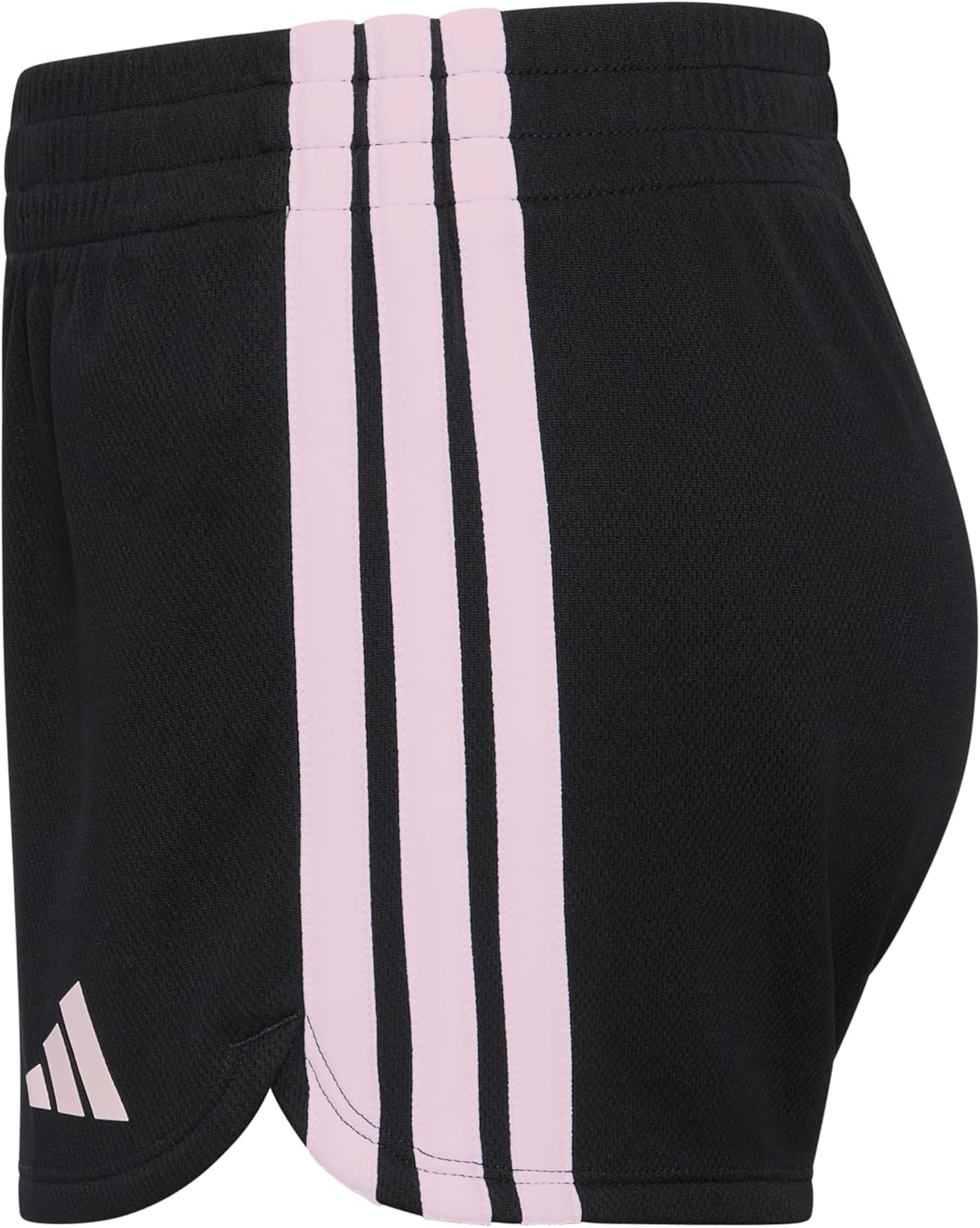 image:imageAdidas Girls 3Stripes Mesh ShortsBlack With Pink