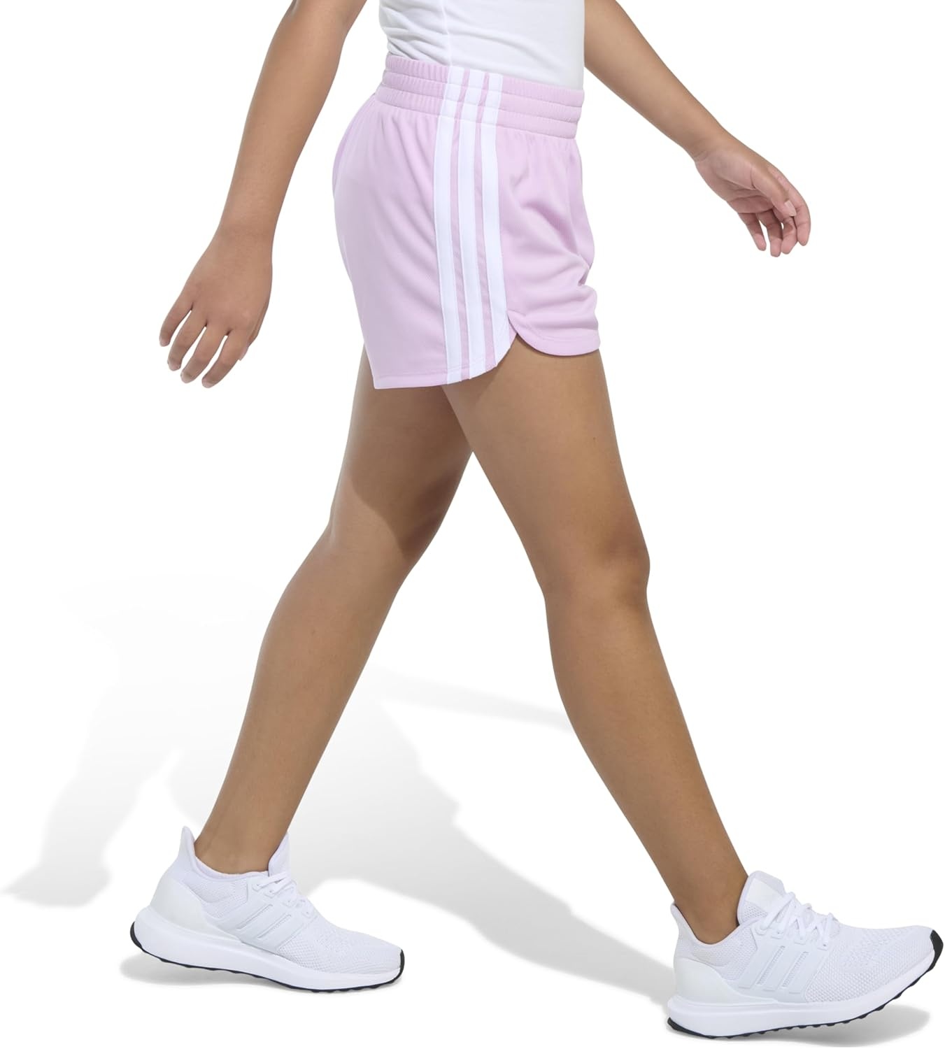 image:imageAdidas Girls 3Stripes Mesh ShortsBliss Lilac