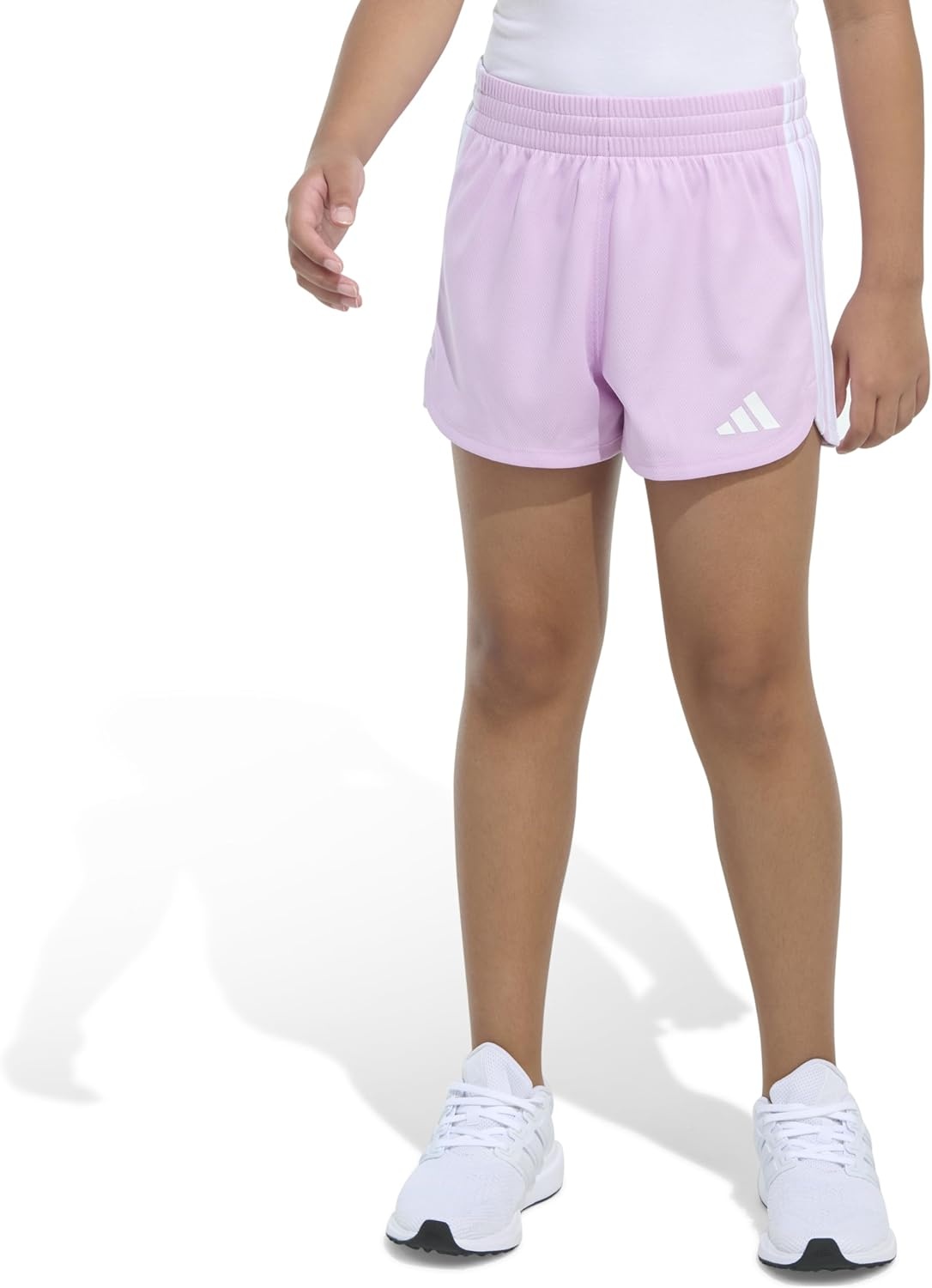 image:imageAdidas Girls 3Stripes Mesh ShortsBliss Lilac