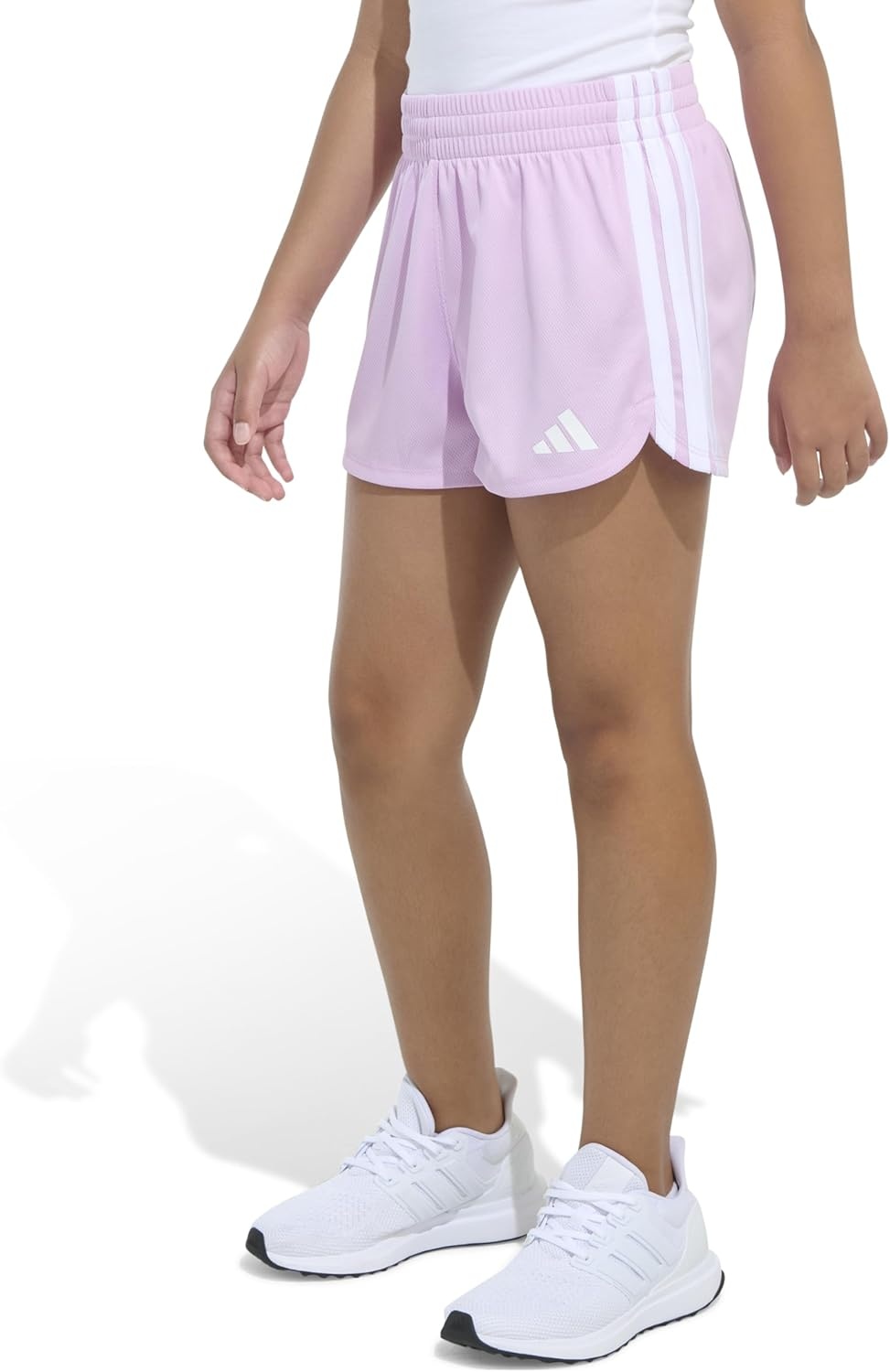 image:imageAdidas Girls 3Stripes Mesh ShortsBliss Lilac