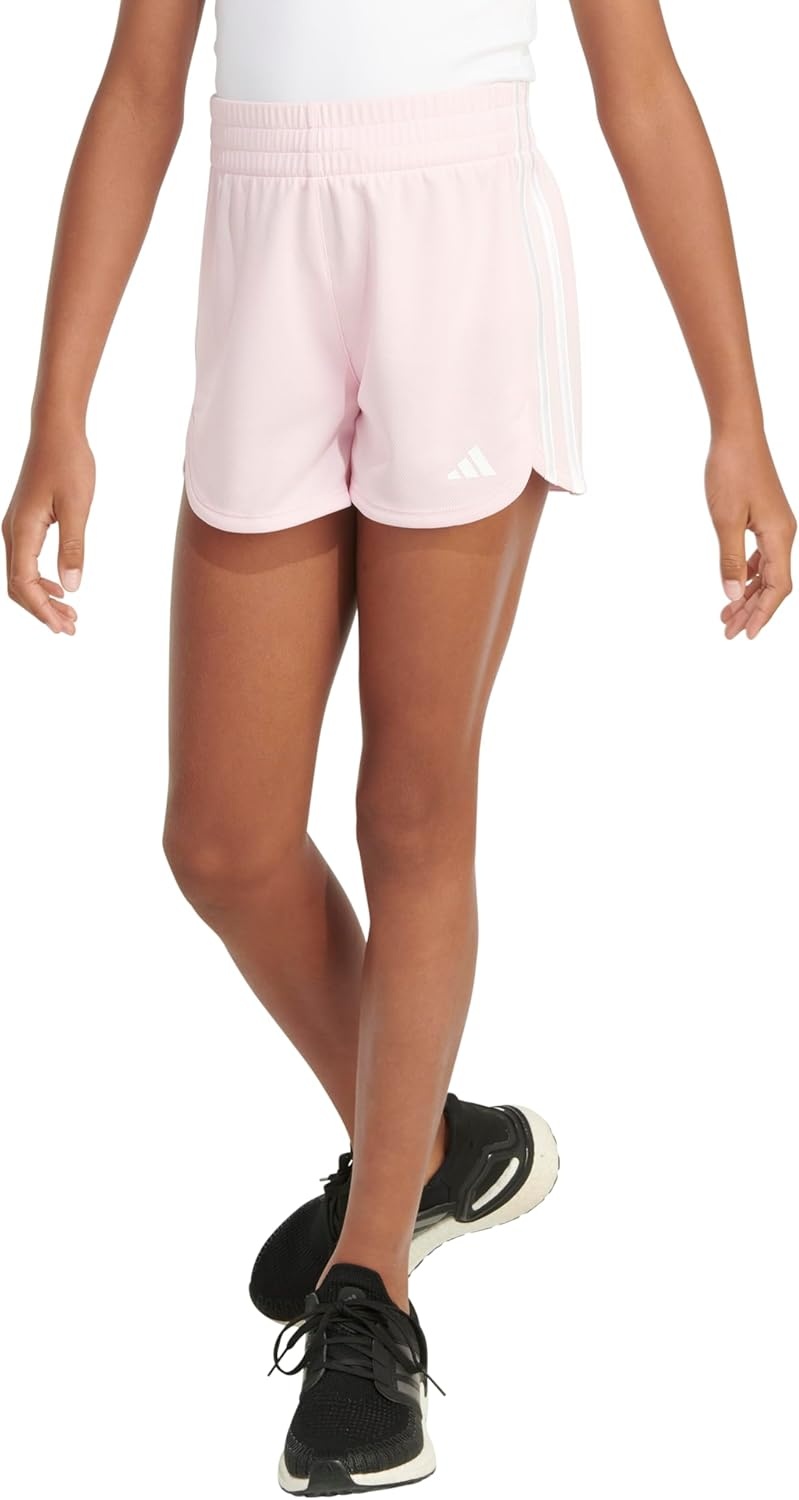 image:imageAdidas Girls 3Stripes Mesh ShortsClear Pink