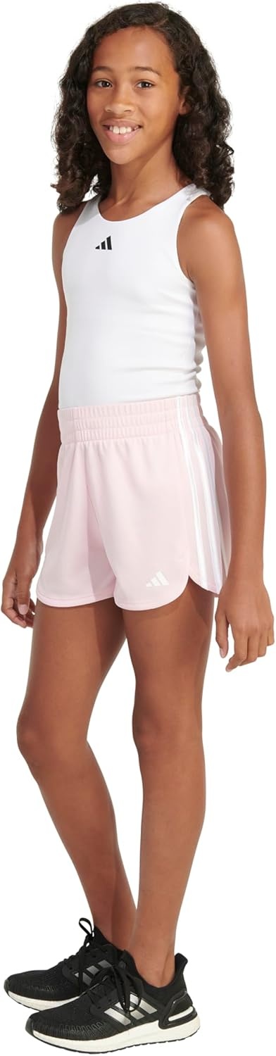 image:imageAdidas Girls 3Stripes Mesh ShortsClear Pink