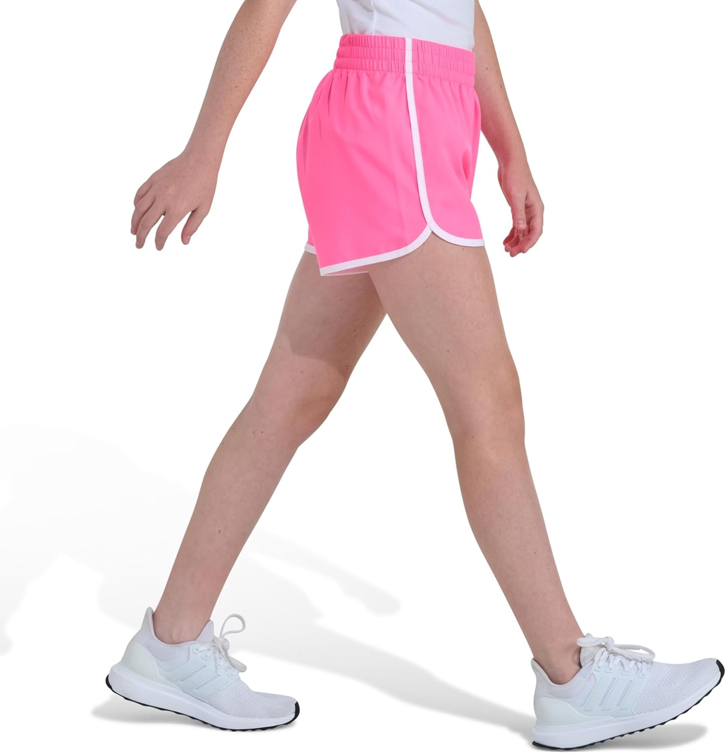 image:imageAdidas Girls Elastic Waistband Retro Woven ShortsLucid Pink