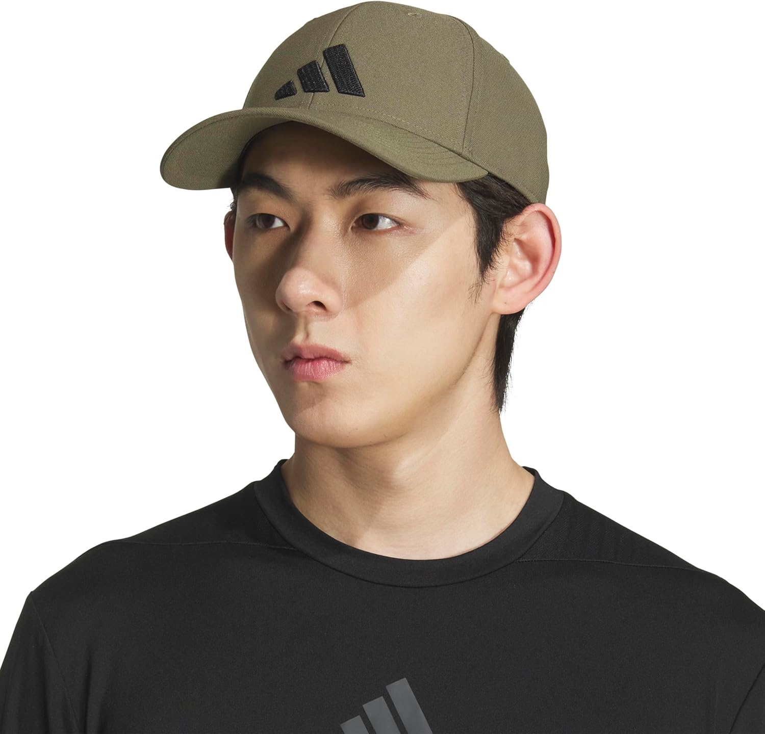 image:imageAdidas Mens Gameday Hat Athletic Baseball Cap Stretch FitOlive Strata GreenBlackOffseason