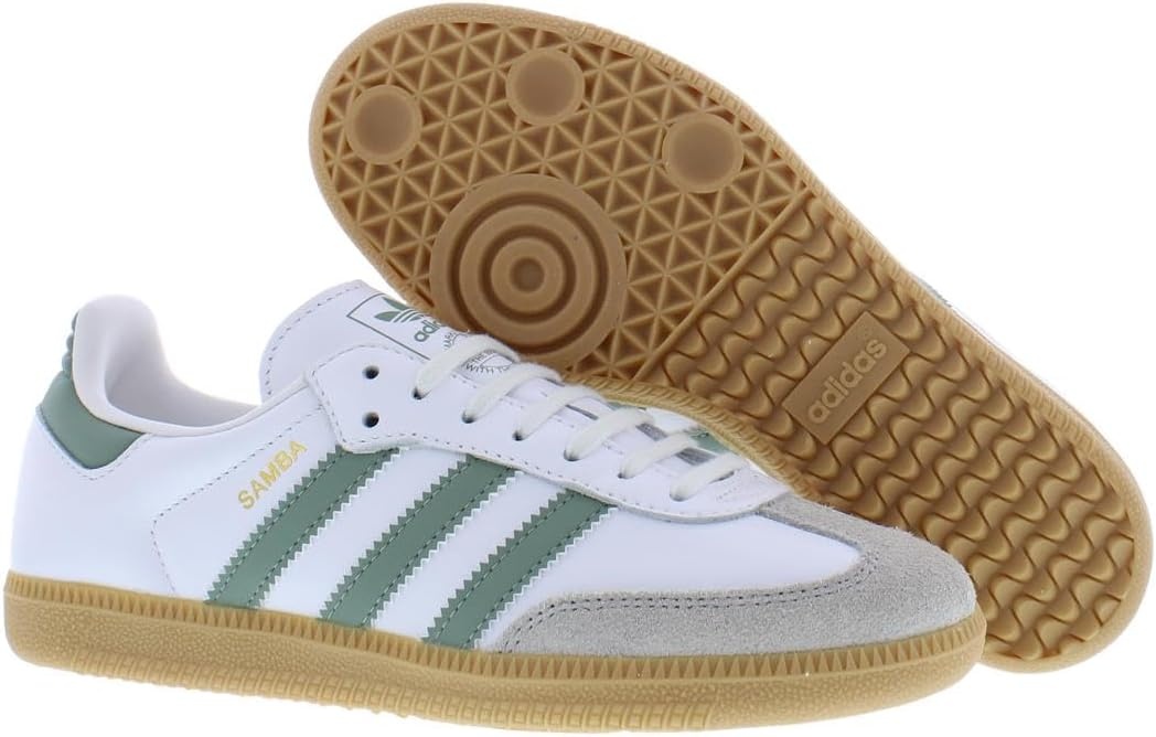image:imageAdidas Samba OG Big Kid SneakersWhiteSilver GreenGum