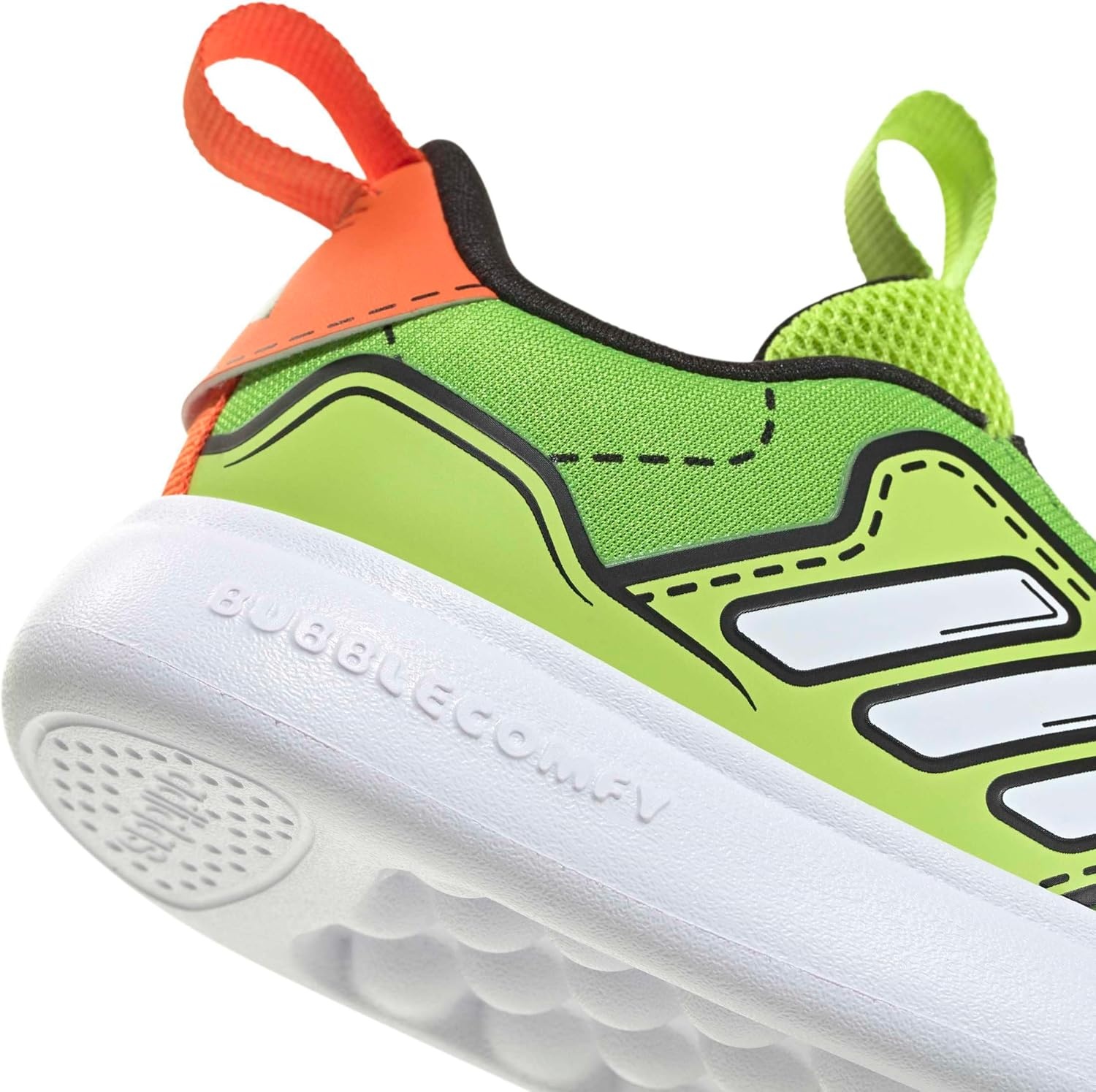image:imageAdidas UnisexChild Bubblecomfy Sportswear Shoes ToddlerSolar SlimeWhiteSemi Impact Orange