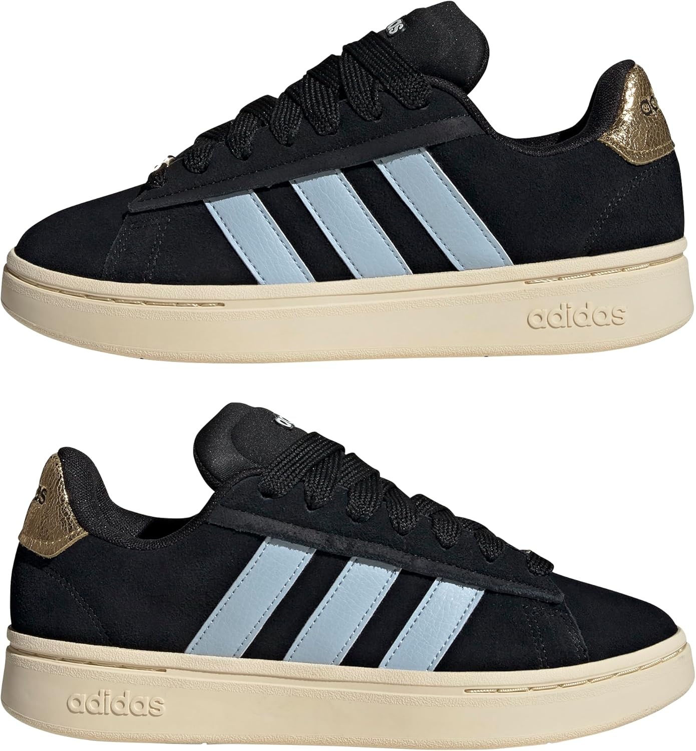 image:imageAdidas Womens Grand Court Alpha 00sBlackWonder BlueGold Metallic