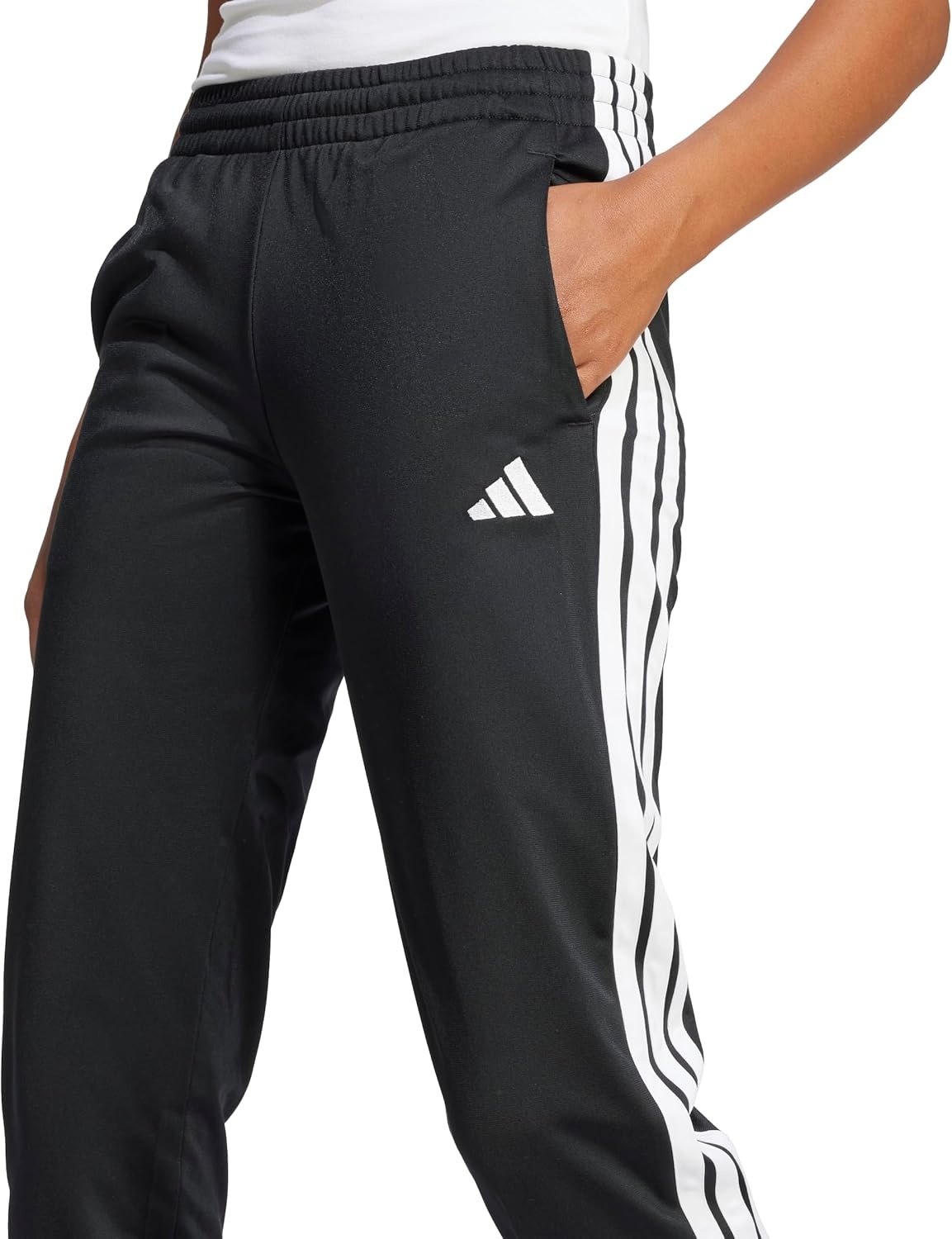 image:imageAdidas Womens Tricot 3Stripes Track PantsBlackWhite2025