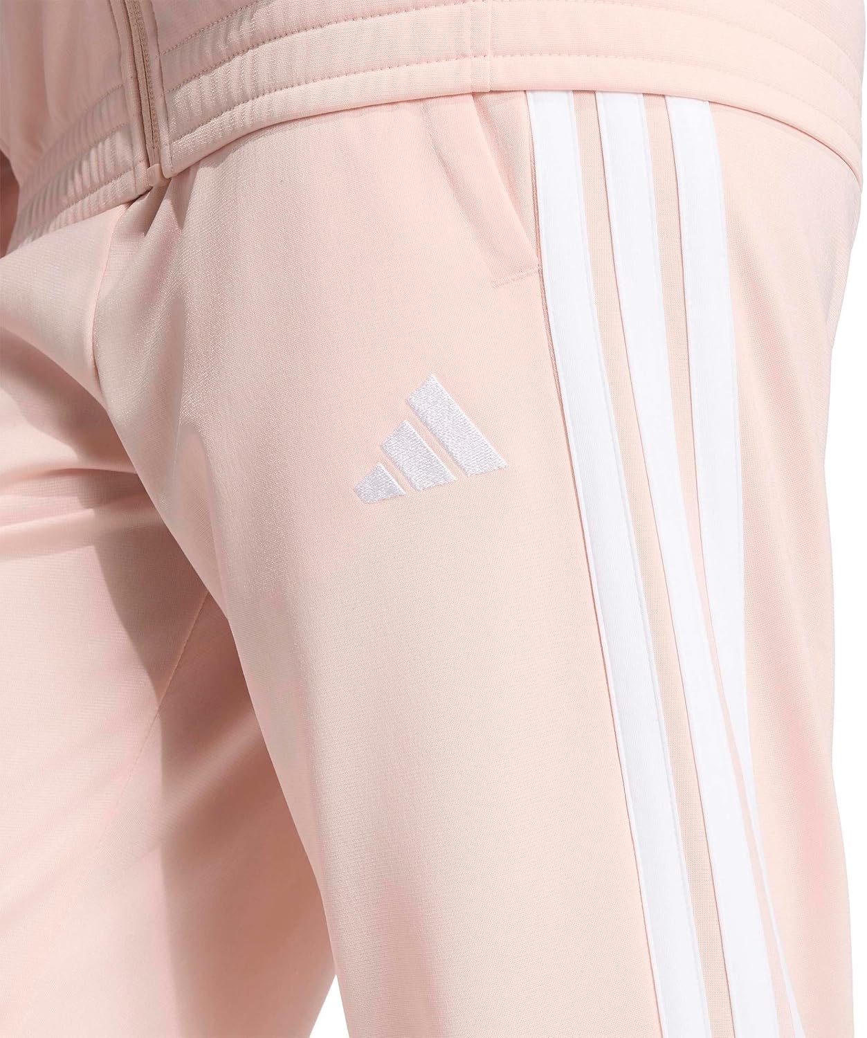 image:imageAdidas Womens Tricot 3Stripes Track PantsBlush PinkWhite