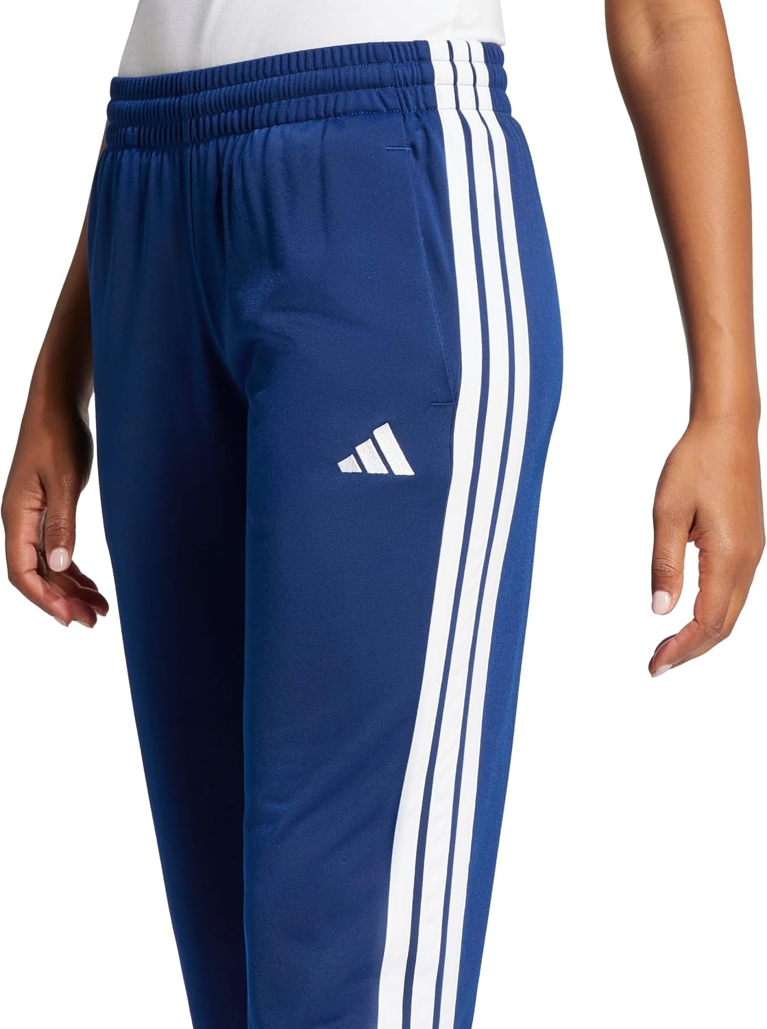 image:imageAdidas Womens Tricot 3Stripes Track PantsDark BlueWhite