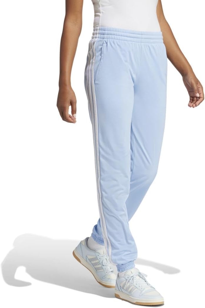 image:imageAdidas Womens Tricot 3Stripes Track PantsGlow BlueWhite