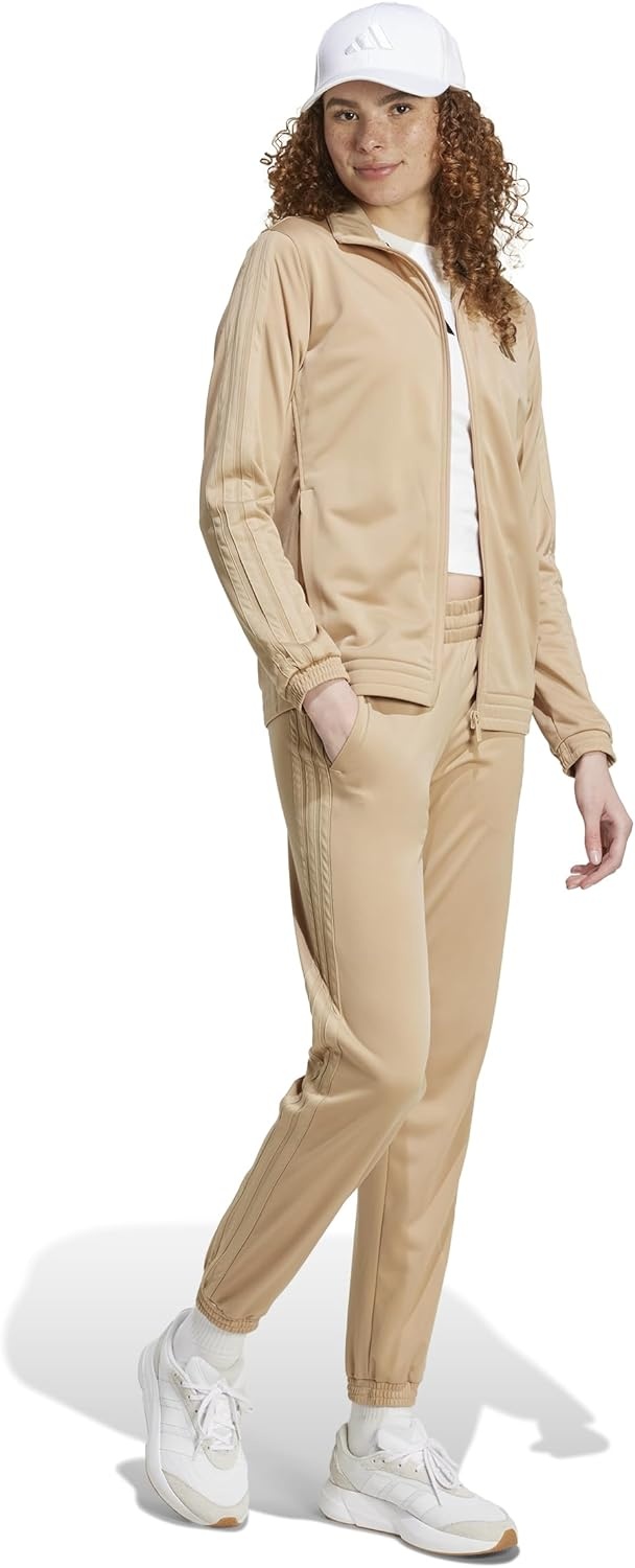 image:imageAdidas Womens Tricot 3Stripes Track PantsWarm Sandstone