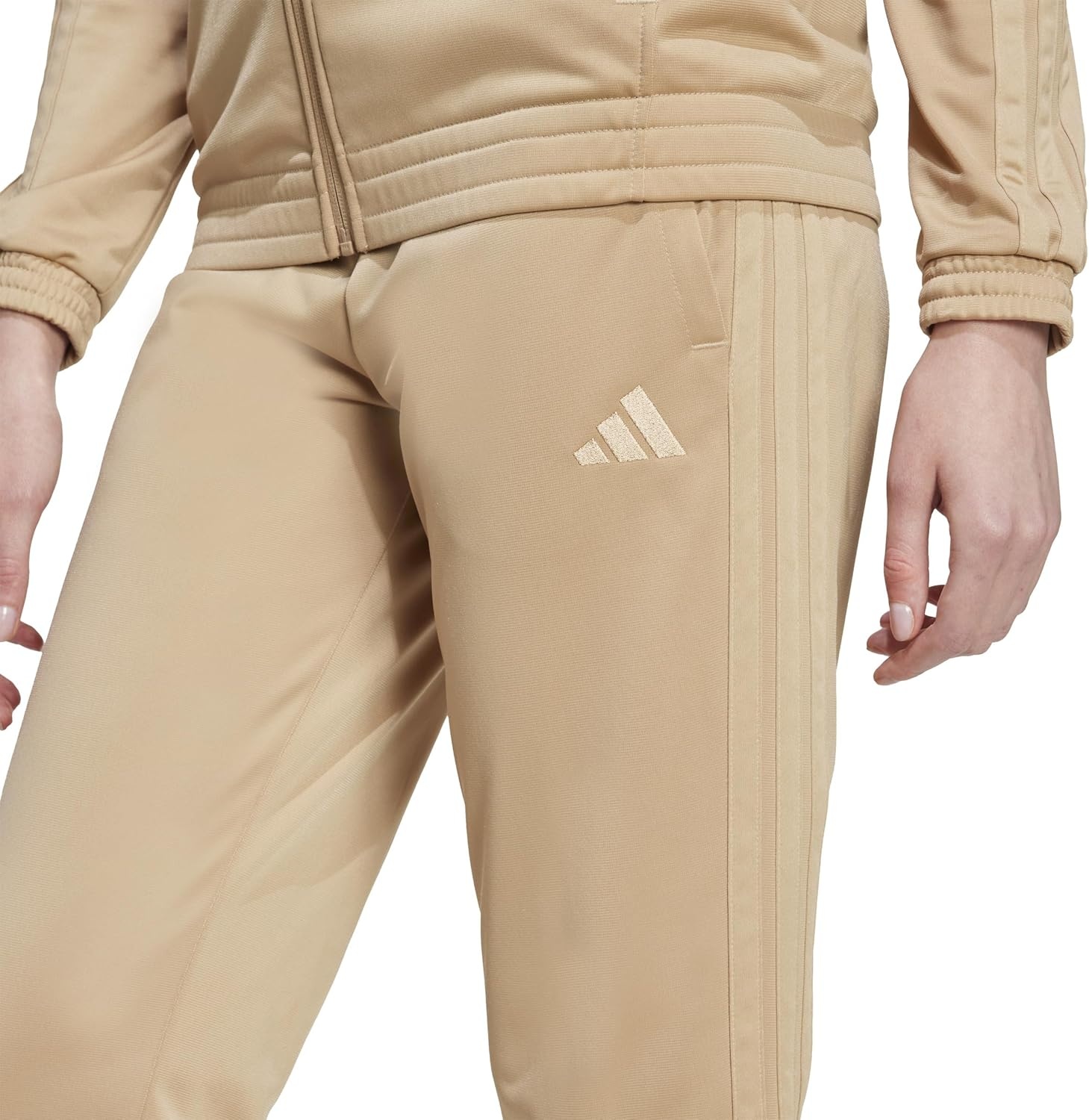 image:imageAdidas Womens Tricot 3Stripes Track PantsWarm Sandstone