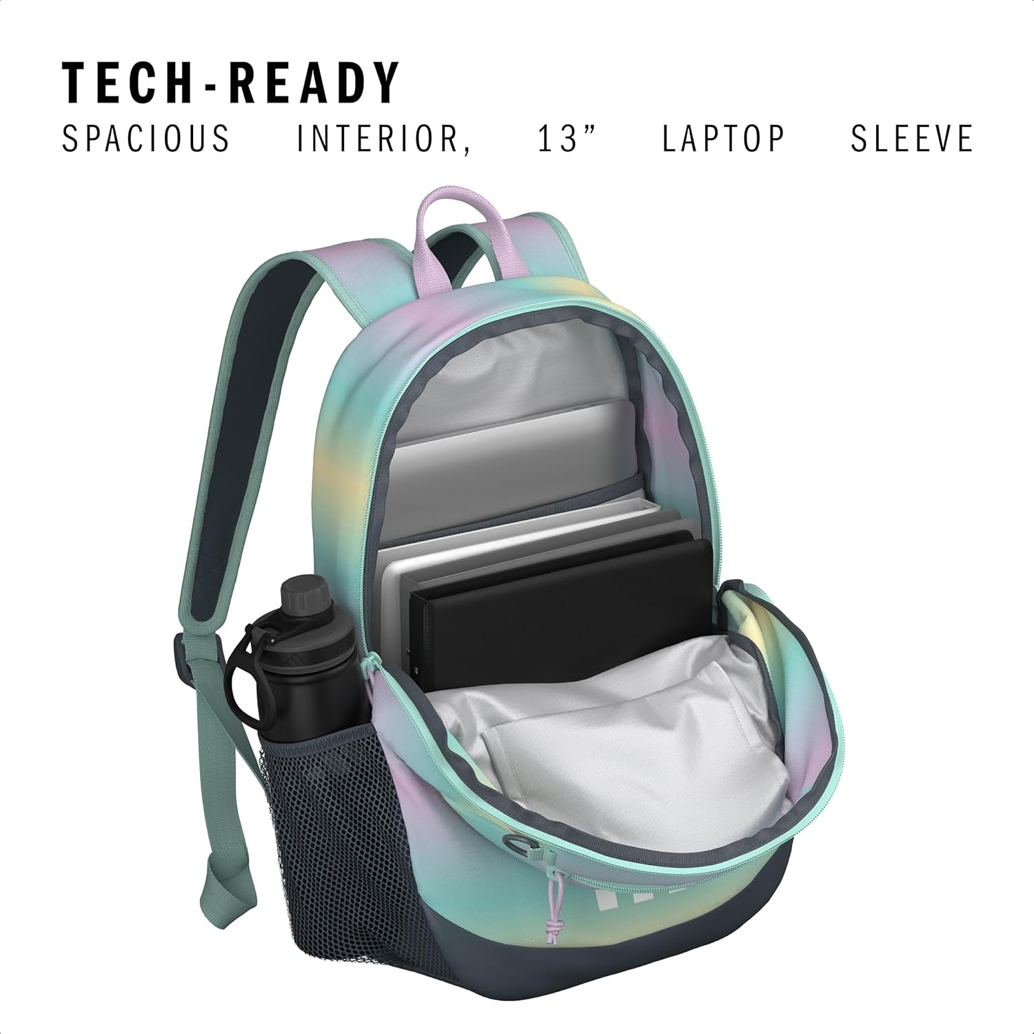 image:imageOriginator Small Backpack for men and women athletic book bag with laptop sleeveGradient Flash AquaSemi Flash Aqua BlueOrchid Fusion Purple