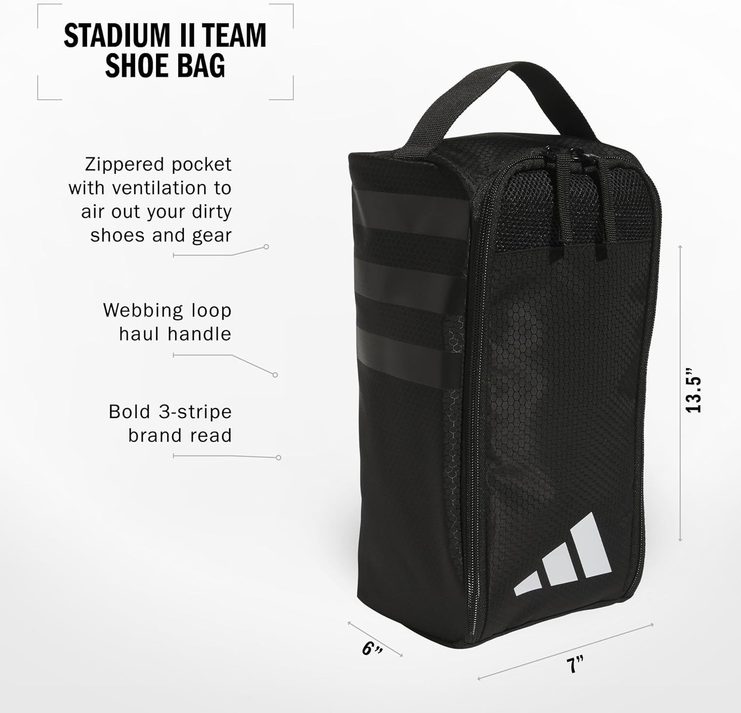 image:imageStadium 2 Team Shoe BagBlackWhite2