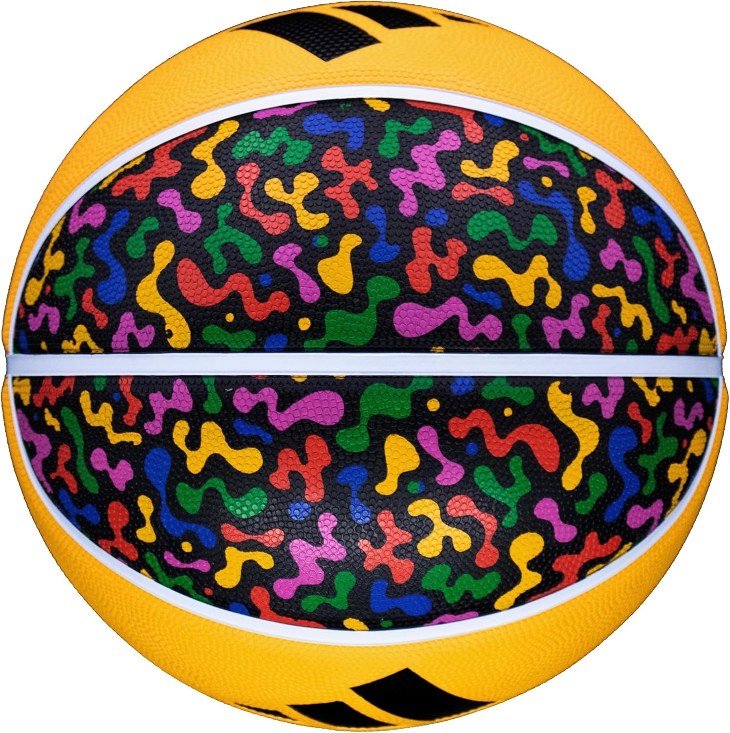 image:imageadidas Hoopla Sponge Rubber Basketball Outdoor Durability with Game Ball FeelMulti Color