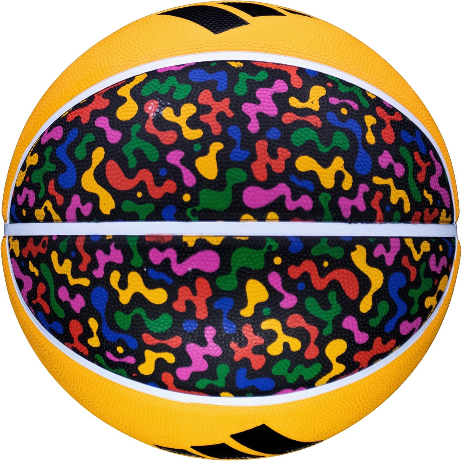 image:imageadidas Hoopla Sponge Rubber Basketball Outdoor Durability with Game Ball FeelMulti Color