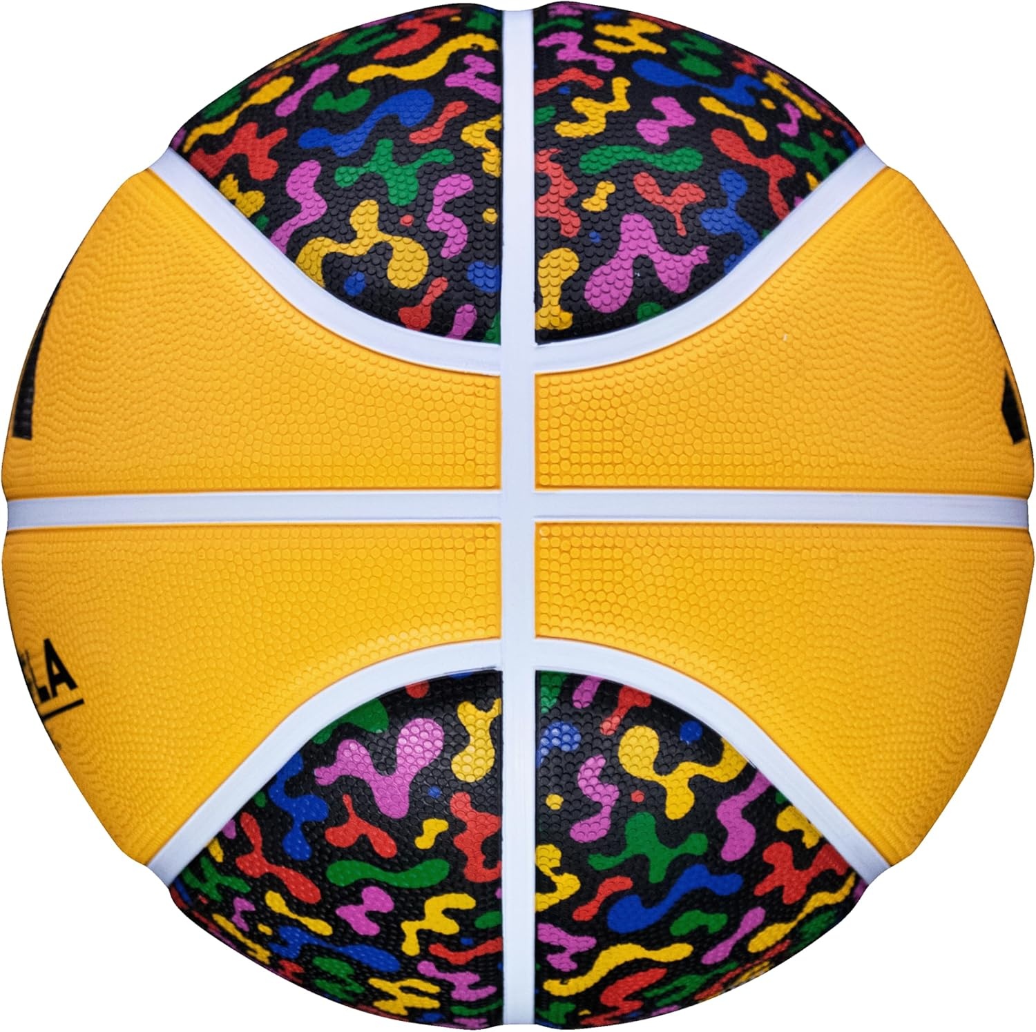 image:imageadidas Hoopla Sponge Rubber Basketball Outdoor Durability with Game Ball FeelMulti Color