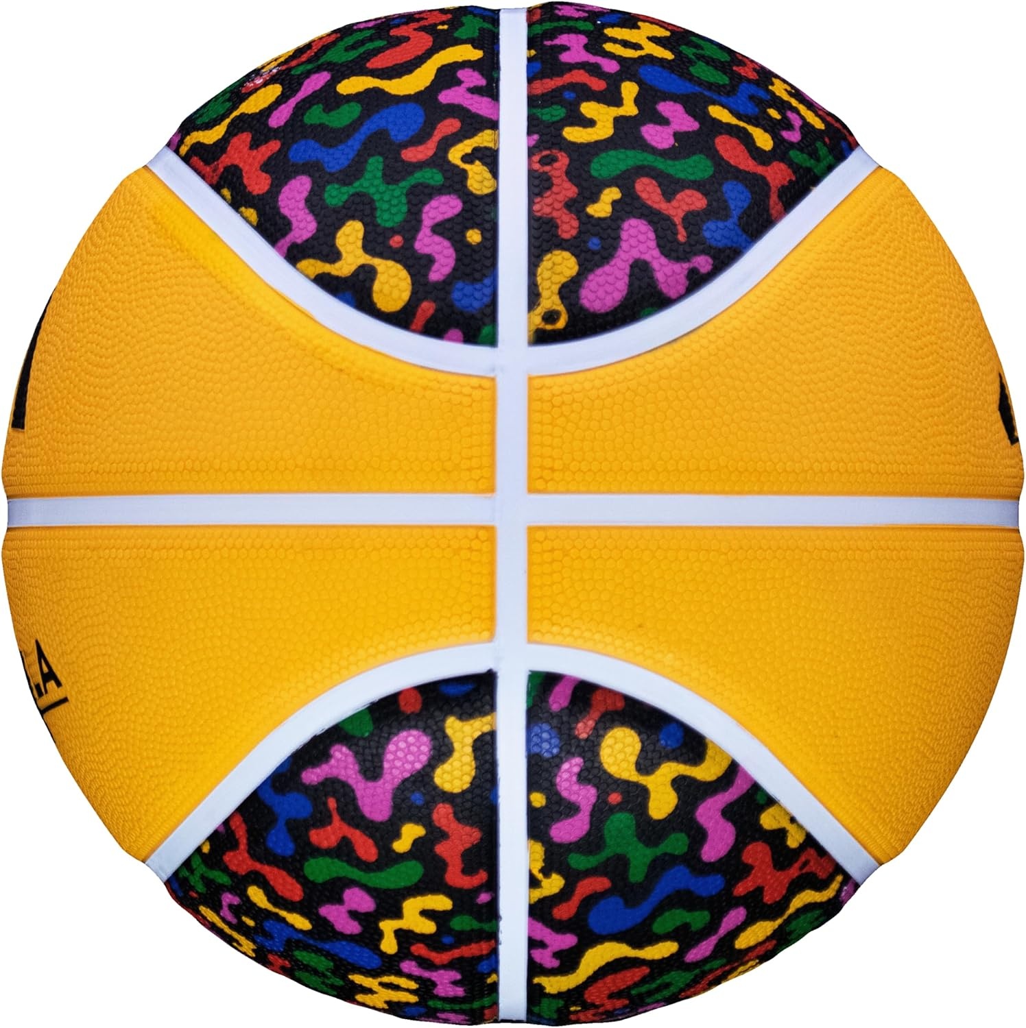 image:imageadidas Hoopla Sponge Rubber Basketball Outdoor Durability with Game Ball FeelMulti Color
