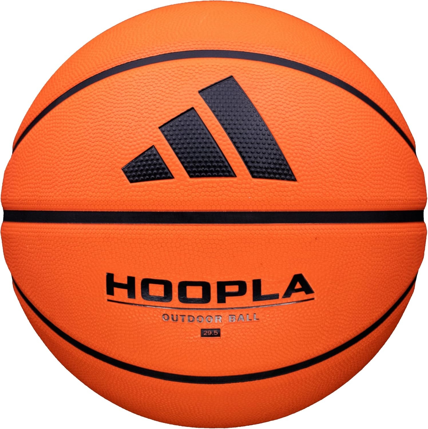 image:imageadidas Hoopla Sponge Rubber Basketball Outdoor Durability with Game Ball FeelOrange