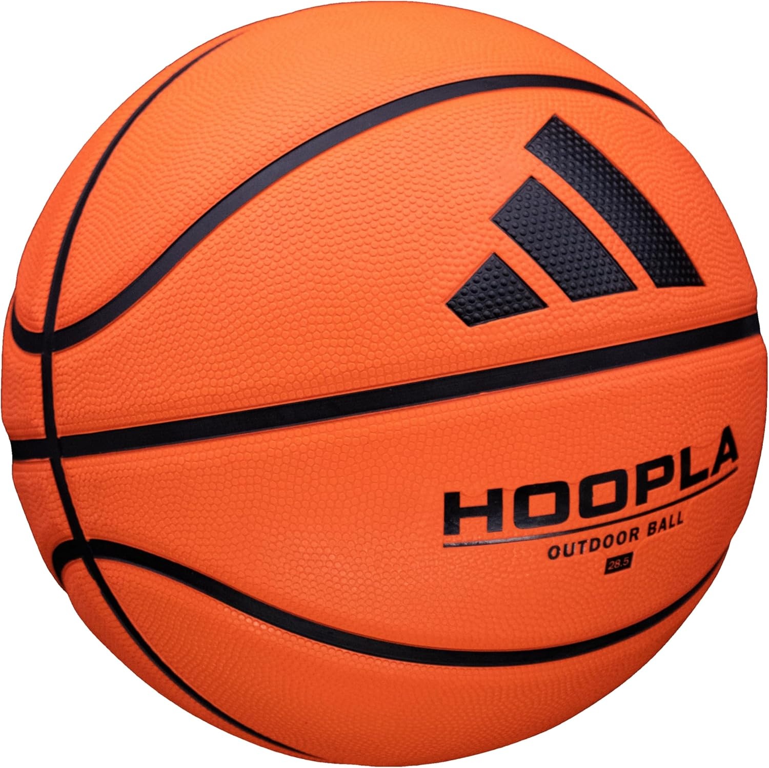 image:imageadidas Hoopla Sponge Rubber Basketball Outdoor Durability with Game Ball FeelOrange