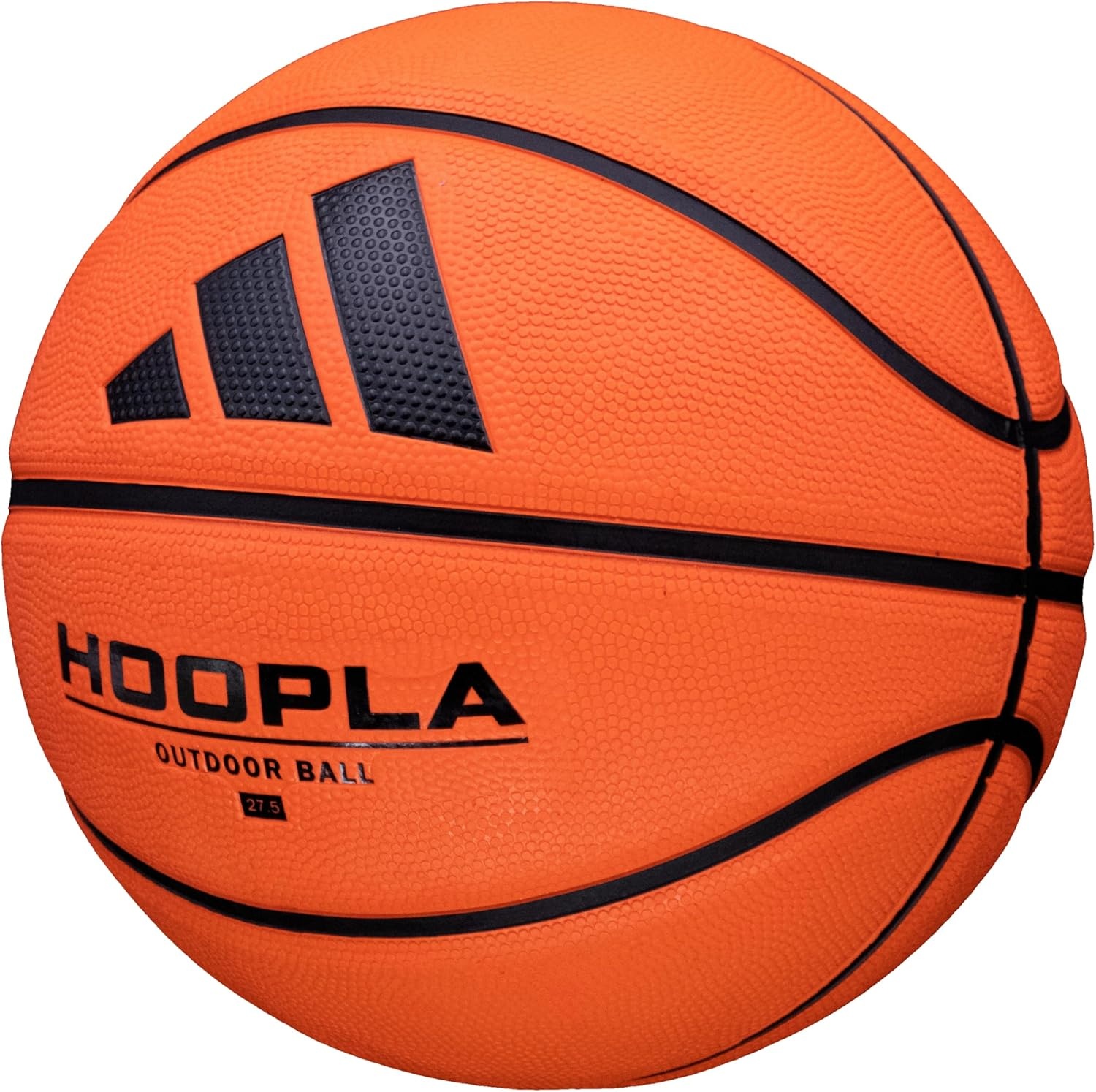 image:imageadidas Hoopla Sponge Rubber Basketball Outdoor Durability with Game Ball FeelOrange