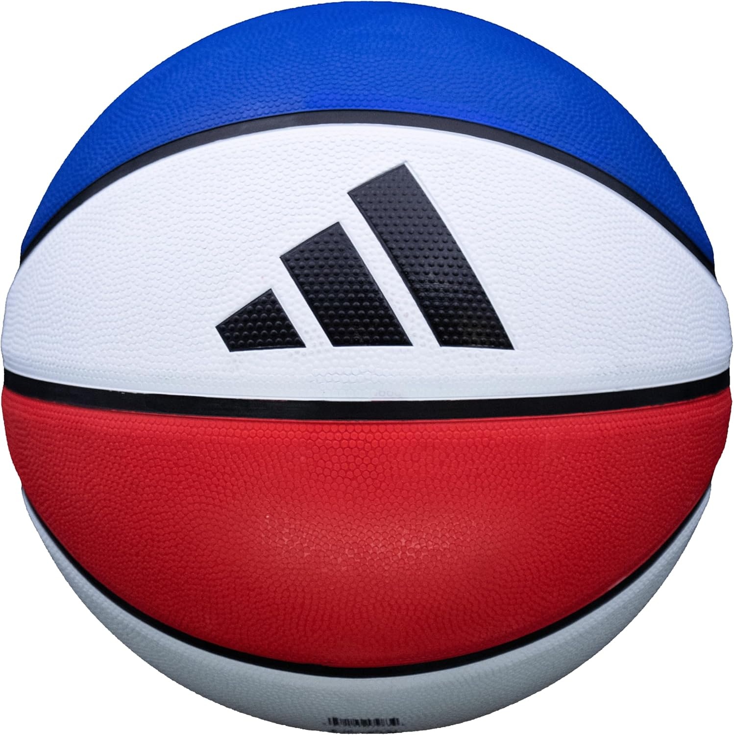image:imageadidas Hoopla Sponge Rubber Basketball Outdoor Durability with Game Ball FeelRedWhiteBlue