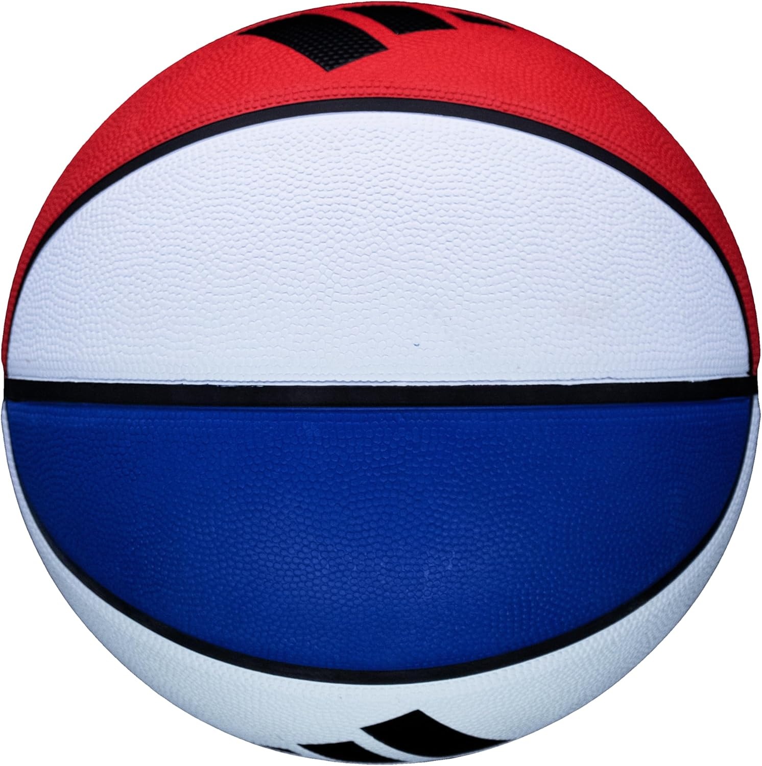 image:imageadidas Hoopla Sponge Rubber Basketball Outdoor Durability with Game Ball FeelRedWhiteBlue