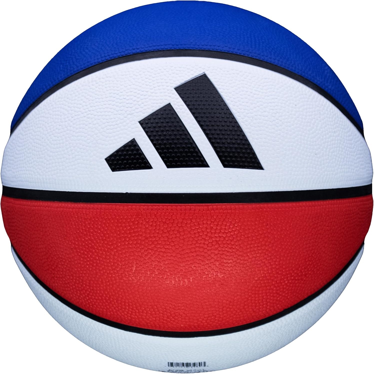 image:imageadidas Hoopla Sponge Rubber Basketball Outdoor Durability with Game Ball FeelRedWhiteBlue