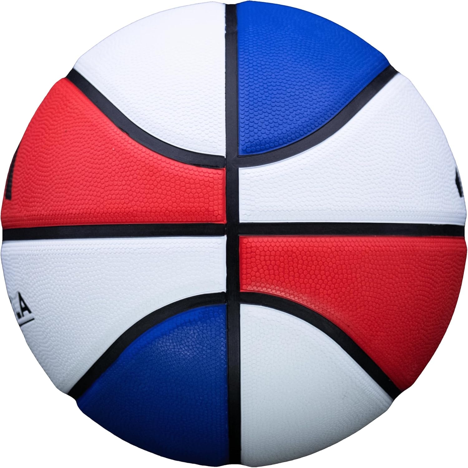 image:imageadidas Hoopla Sponge Rubber Basketball Outdoor Durability with Game Ball FeelRedWhiteBlue