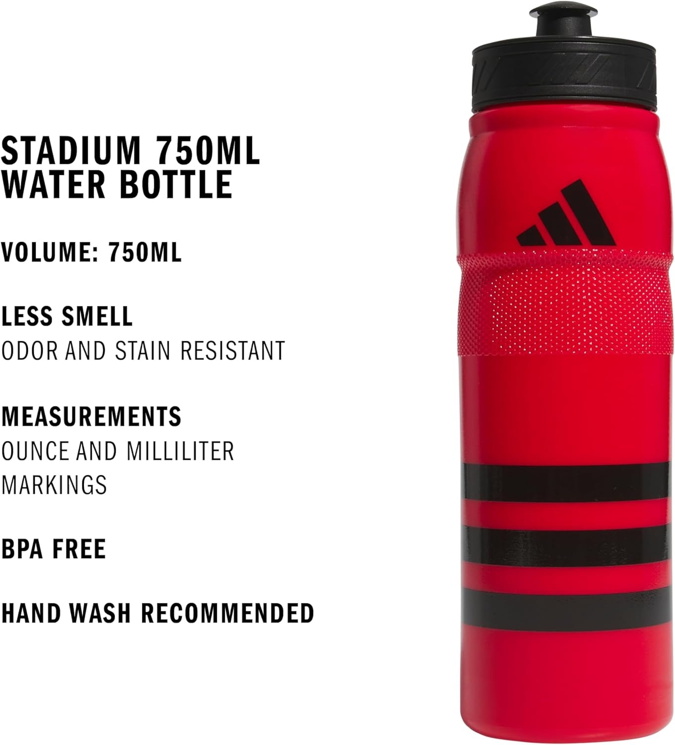 image:imageadidas 750 ML 28 oz Stadium Refillable Plastic Sport Water BottleScarlet