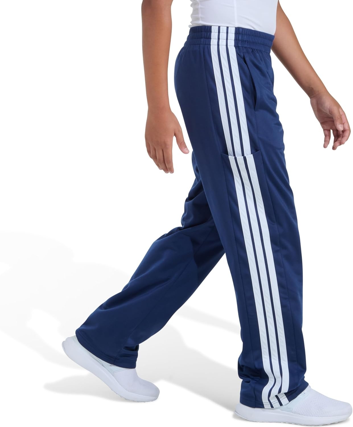image:imageadidas Boys Elastic Waistband 3Stripe Sport PantDark Blue