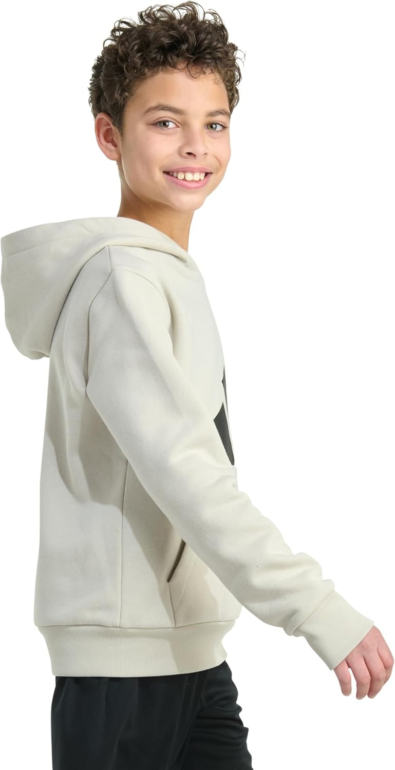 image:imageadidas Boys Long Sleeve Essential Big Logo Fleece Pullover HoodieWonder Alumina