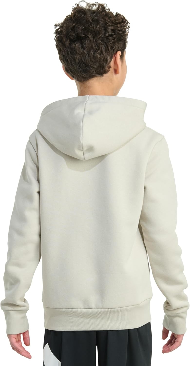 image:imageadidas Boys Long Sleeve Essential Big Logo Fleece Pullover HoodieWonder Alumina