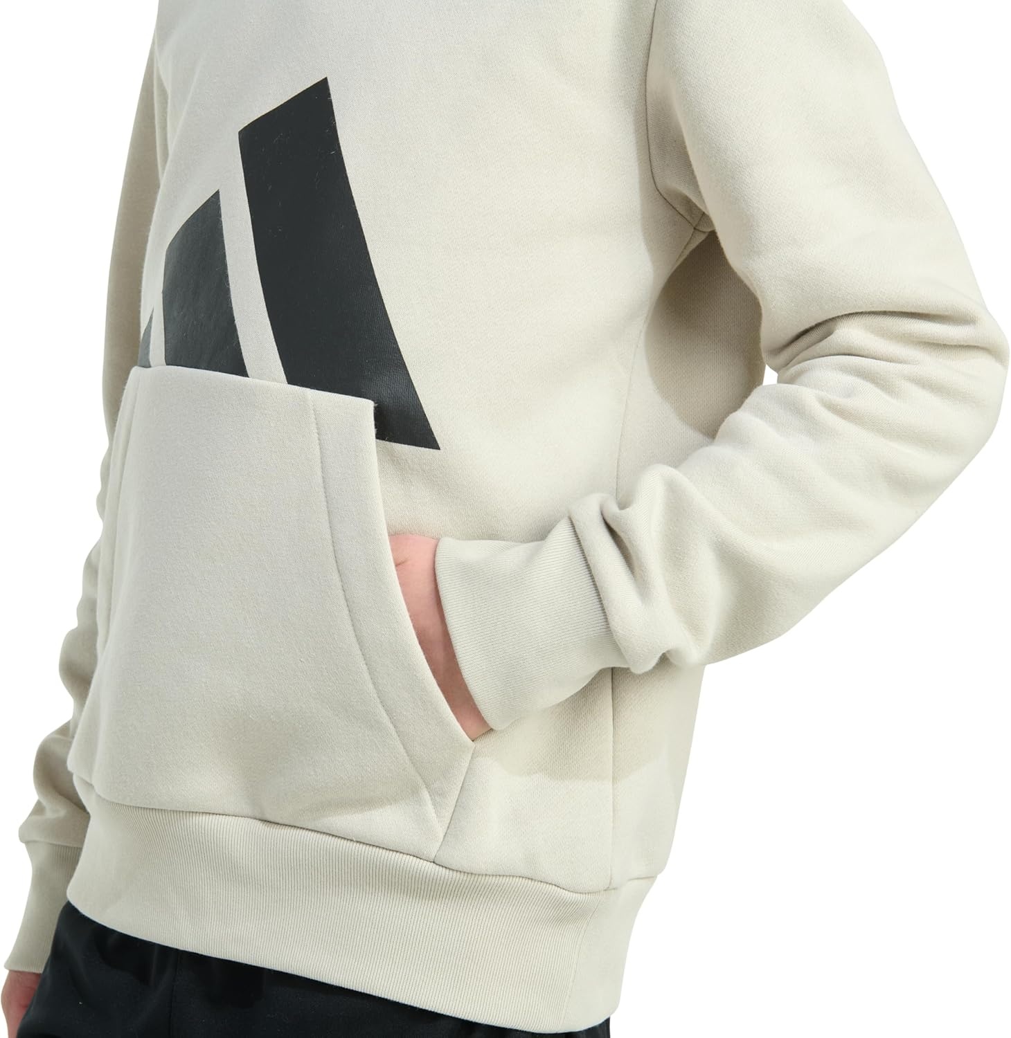 image:imageadidas Boys Long Sleeve Essential Big Logo Fleece Pullover HoodieWonder Alumina