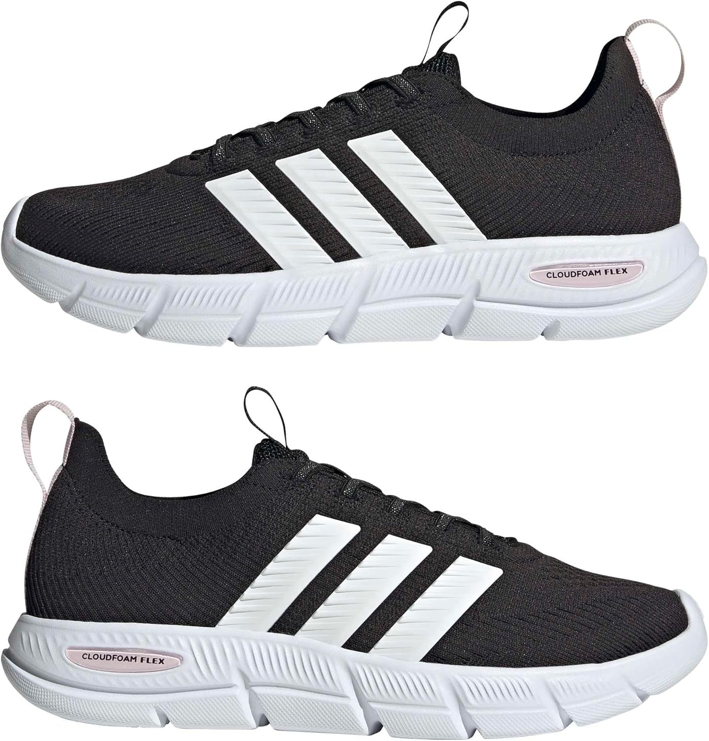 image:imageadidas Cloudfoam Flex SloungeBlackWhiteAlmost Pink