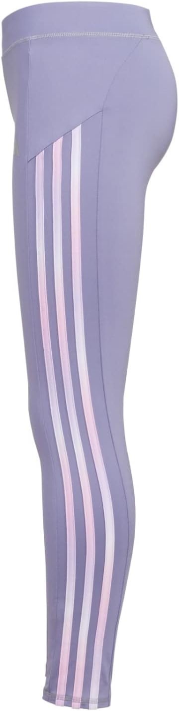 image:imageadidas Girls Detached Waistband 3Stripe Cell Phone Pocket LeggingSilver Violet